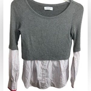 Bailey 44 Esme rib knit combo sweater‎